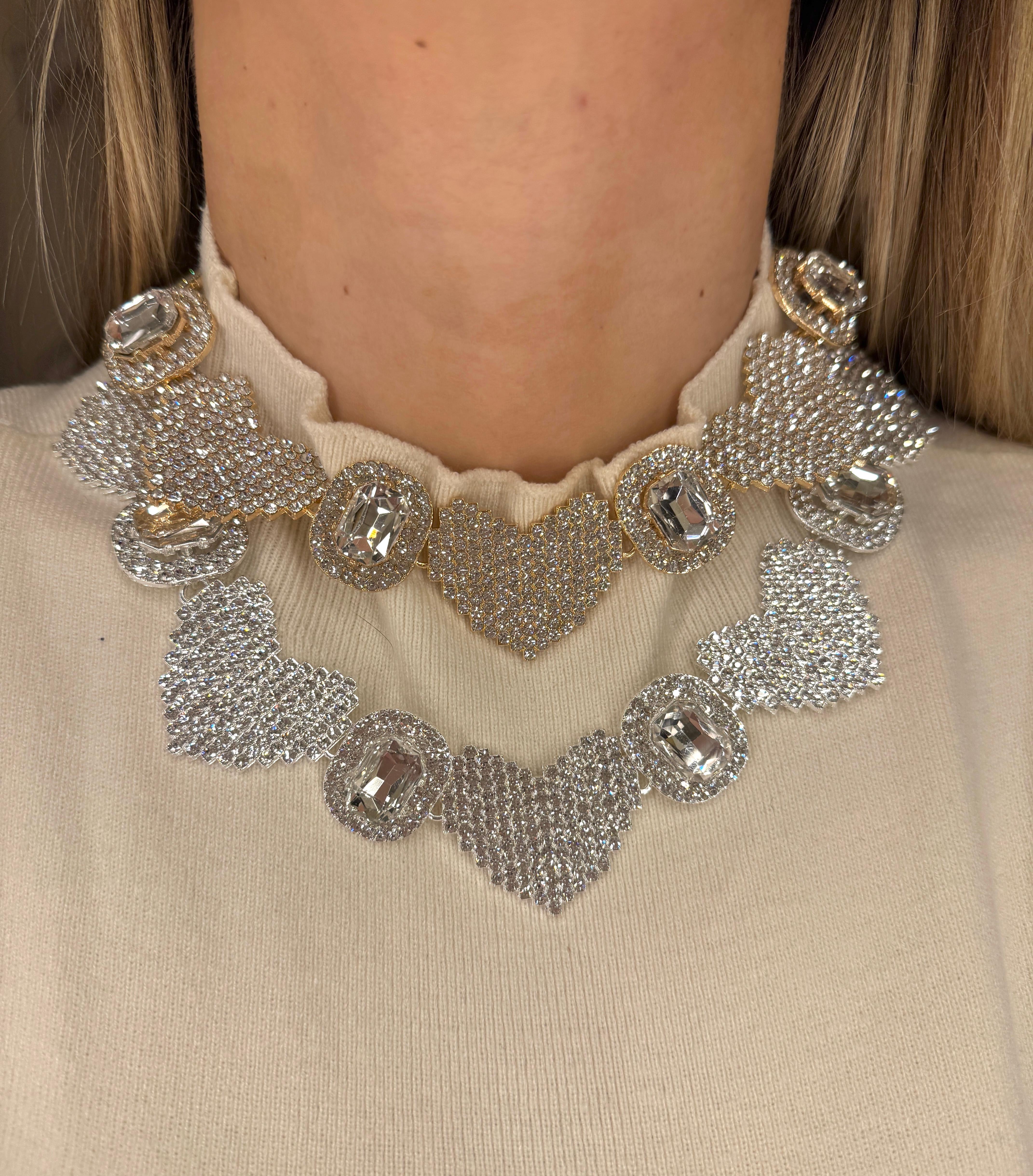 Collana CUORI STRASS BRIGITTE